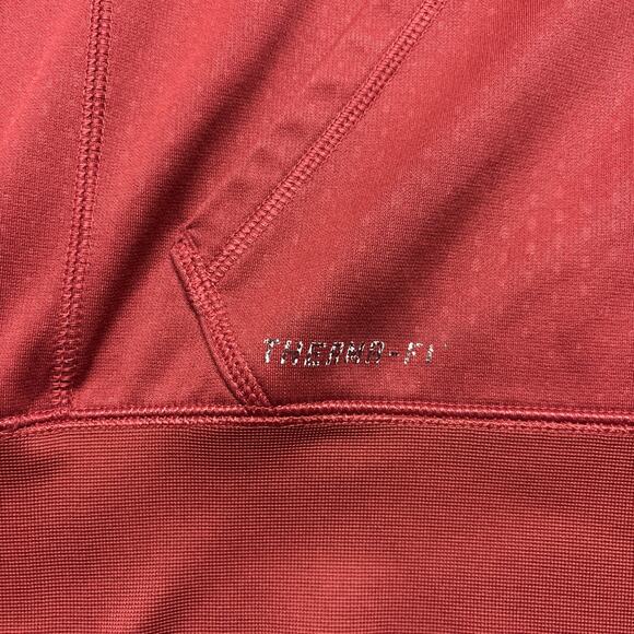 Nike Therma Dri-Fit Pullover Hooded Sweatshirt Maroon (not Red) - Picture 5 of 9